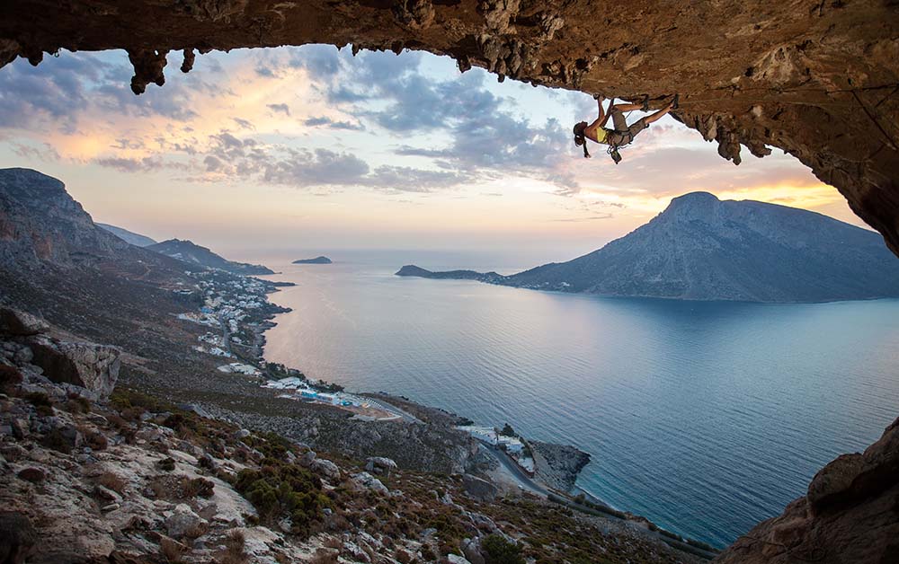 climbing kalymnos roof