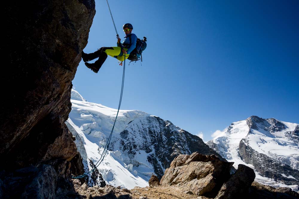 mountaineer rappelling