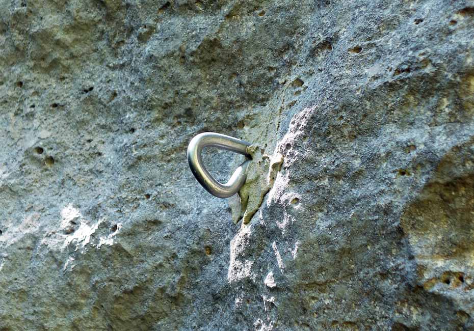 glue in bolt on rock wall