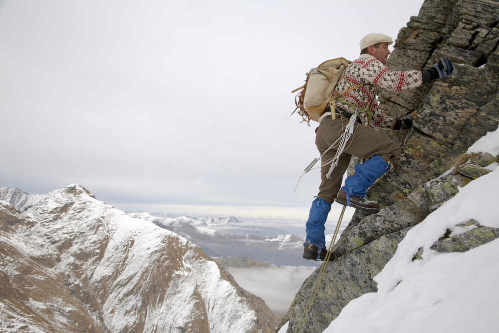 ancient climbing in french mountains