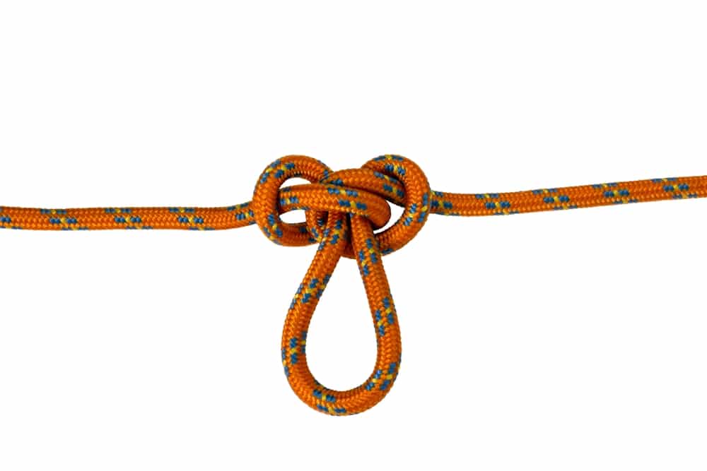 alpine butterfly knot for climbing