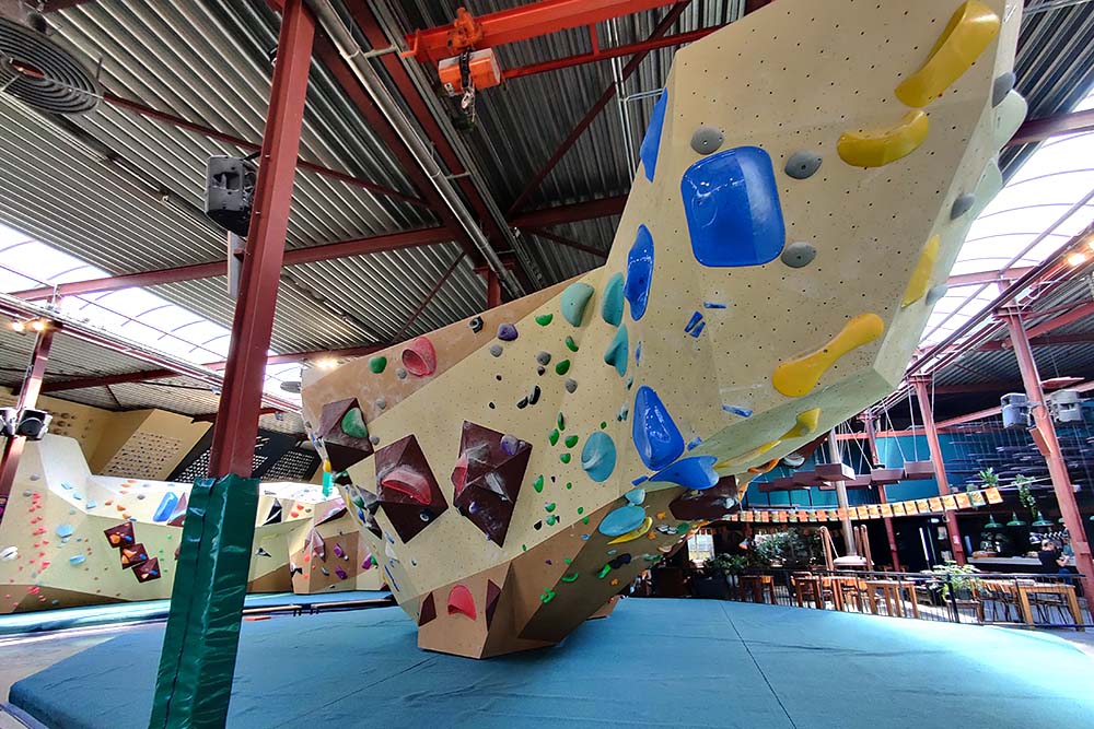 Free standing wall for bouldering at energiehaven