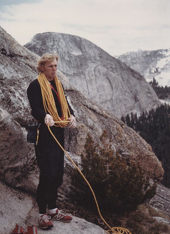 john bachar coiling rope in yosemite