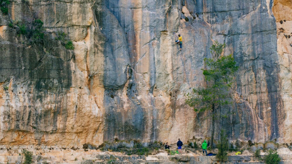 people climbign in costa blanc