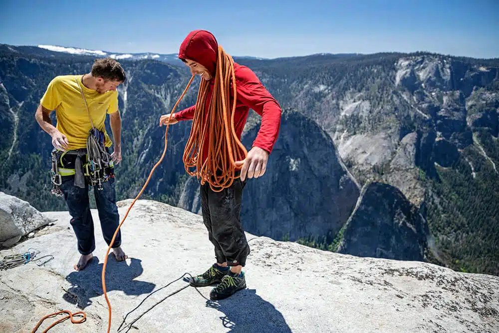 alex honnold and tommy caldwell on top of el capitan