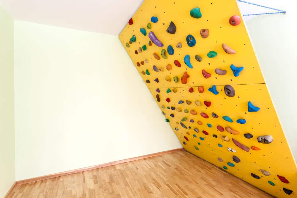 small personal climbing wall at home